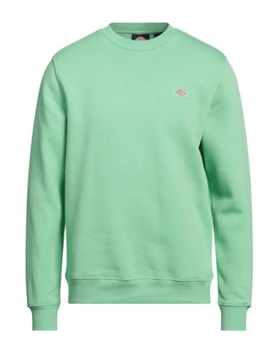 Dickies Man Sweatshirt Light Green Size L Cotton, Polyester In Green
