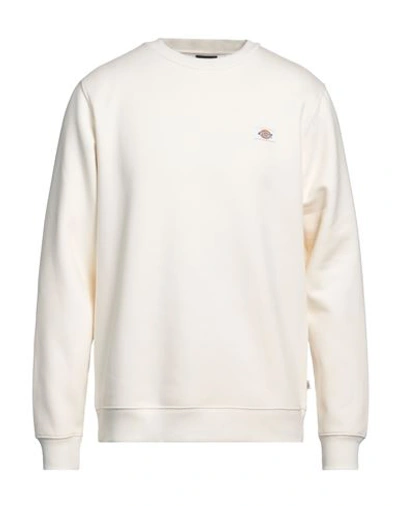 Dickies Man Sweatshirt Ivory Size S Cotton, Polyester In White