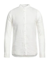 Bagutta Man Shirt White Size 15 ½ Linen