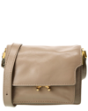 MARNI MARNI TRUNK MINI LEATHER SHOULDER BAG