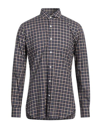 Barba Napoli Man Shirt Midnight Blue Size 15 ¾ Cotton In Blue