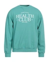 SPORTY AND RICH SPORTY & RICH MAN SWEATSHIRT TURQUOISE SIZE M COTTON