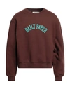 DAILY PAPER DAILY PAPER MAN SWEATSHIRT COCOA SIZE M COTTON, POLYESTER