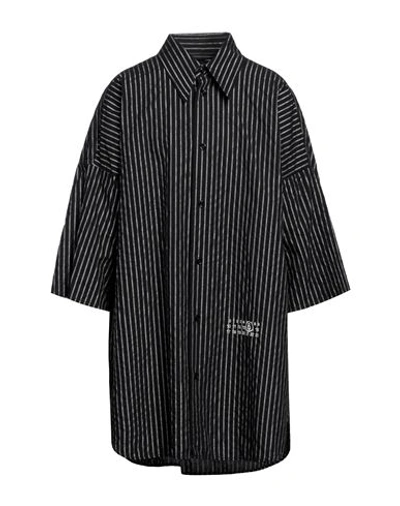 Mm6 Maison Margiela Man Shirt Black Size M Cotton, Polyester