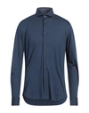 Xacus Man Shirt Navy Blue Size 17 Merino Wool