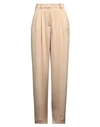 ACTUALEE ACTUALEE WOMAN PANTS SAND SIZE 8 POLYESTER