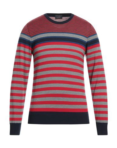 Paul & Shark Man Sweater Red Size 3xl Virgin Wool