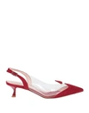 Roger Vivier Woman Pumps Red Size 9 Leather In Red