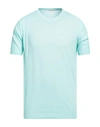 Kangra Cashmere Kangra Man Sweater Sky Blue Size 52 Cotton