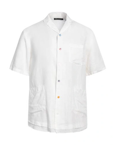 Daniele Alessandrini Man Shirt White Size L Linen