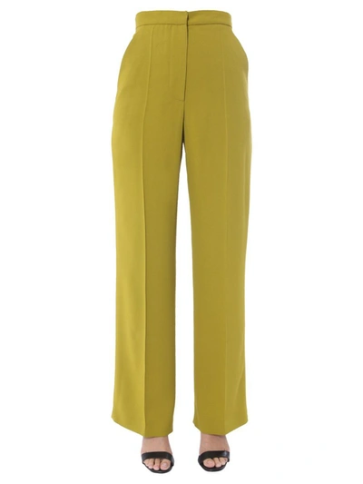 Alberta Ferretti Wide Trousers In Green