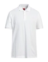 Ferrari Man Polo Shirt White Size L Organic Cotton, Elastane