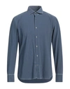 B.d.baggies B. D.baggies Man Shirt Pastel Blue Size Xl Polyamide, Elastane In Blue