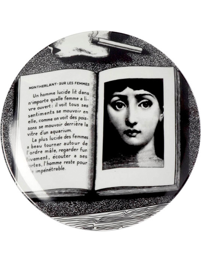 Fornasetti Wall Plate In B/w