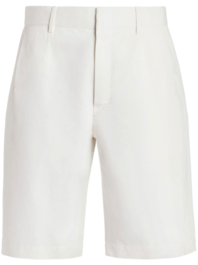 Zegna Summer Chino Shorts In White