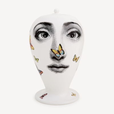 Fornasetti Vase Farfalle Face With Butterflies In Multi