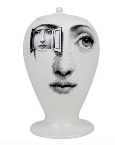 Fornasetti 嘴唇印花花瓶 In White