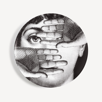 Fornasetti Tema E Variazioni 154 Wall Plate In White/black