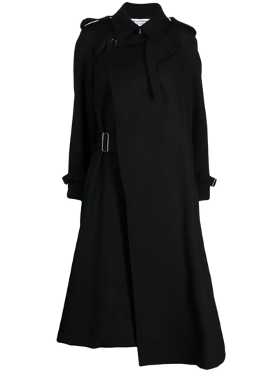 Comme Des Garçons Comme Des Garcons Notched-lapels Trench Coat In Black