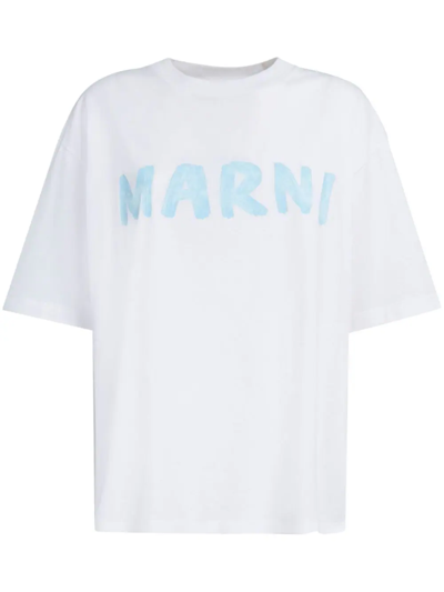 MARNI MARNI LOGO PRINT COTTON T-SHIRT