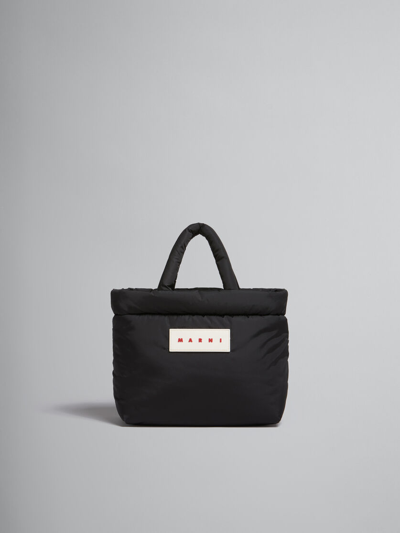 Marni Puff Mini Tote Bag In Black
