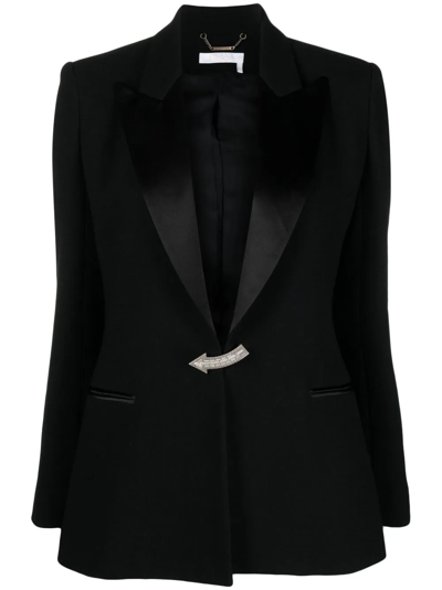 CHLOÉ WOOL TUXEDO COAT BLACK