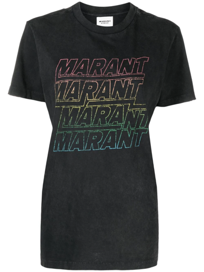 Marant Etoile Zoeline Logo-print T-shirt In Black