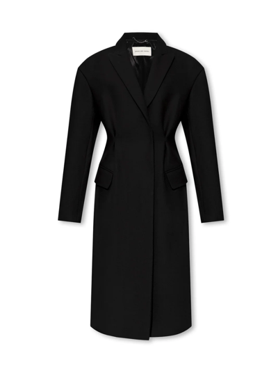 Dries Van Noten Waisted Wool Coat In Black