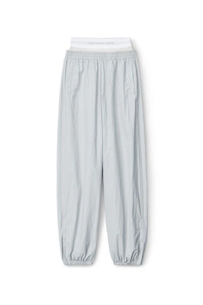 Alexander Wang Track Pant With Pre-styled Logo Underwear Waistband In Microchip
