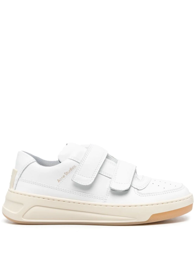 Acne Studios Velcro Strap Trainers In White