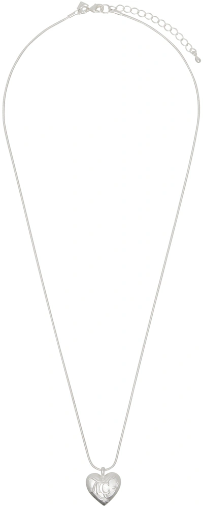 Low Classic Silver Lc Heart Pendant Necklace