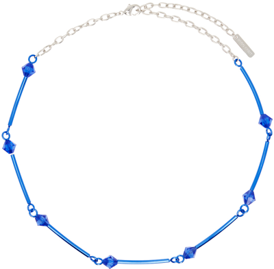 Hugo Kreit Ssense Exclusive Blue Spark Chain Necklace In Ultramarine