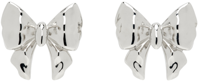 Hugo Kreit Silver Bow Earrings