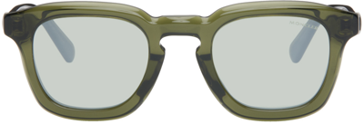 Moncler Khaki Gradd Sunglasses In 96q Dark Green/green