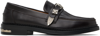 Toga Virilis Metallic-buckle Leather Loafers In Black Suede