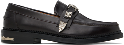 Toga Virilis Ssense Exclusive Black Loafers In Black Suede