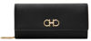 Ferragamo Black Gancini Wallet Chain Shoulder Bag In 001 Nero