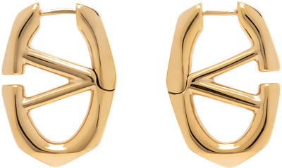 Valentino Garavani Gold Vlogo Boldies Earrings In Cs4 Oro 18