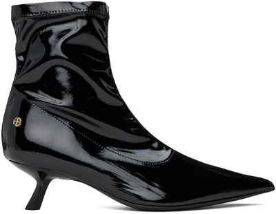 Anine Bing Hilda Boots In High-shine Black