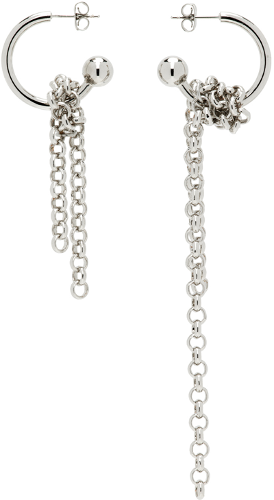 Justine Clenquet Silver Gina Earrings In Palladium