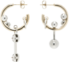 JUSTINE CLENQUET GOLD & SILVER DEBBI EARRINGS