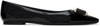 Ferragamo Zea Leather Flat In 001 Nero
