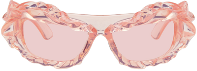Ottolinger Pink Twisted Sunglasses In Clear Rose