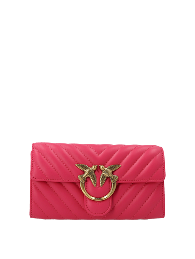 Pinko Love One Wallet Bag In Fuchsia