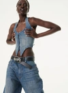 Ss23 Dani Vest In Echo Denim