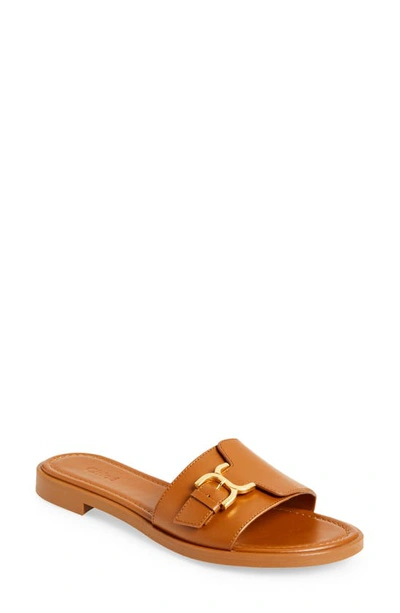 Chloé Marcie Slide Sandal In Caramello