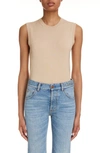 Chloé Wool Knit Tank Top In Hot Sand