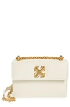 Off-white Jitney 2.0 Flap Leather Chain Shoulder Bag In White