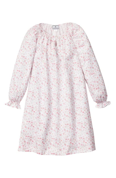 Petite Plume Girls' Dorset Floral Delphine Nightgown - Baby, Little Kid, Big Kid In White