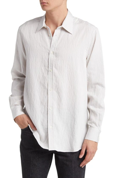 Blk Dnm Slim Fit Shirt In White Black